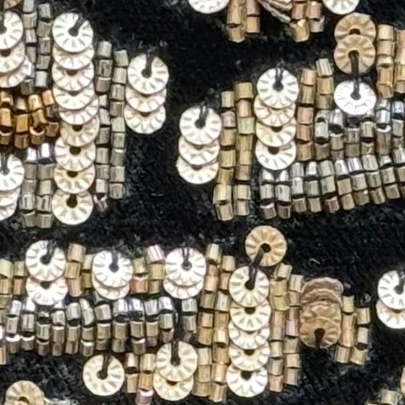 J. CREW Clutch Minaudiere Leopard Sequins Beads Detachable Chain Gold - Picture 3 of 13